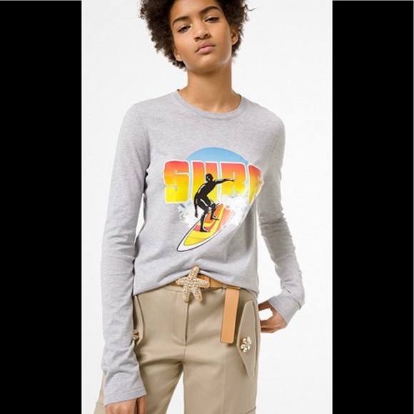 “HOST PICK” Michael Kors Collection Cotton Surf Sweater Tee - Picture 1 of 5